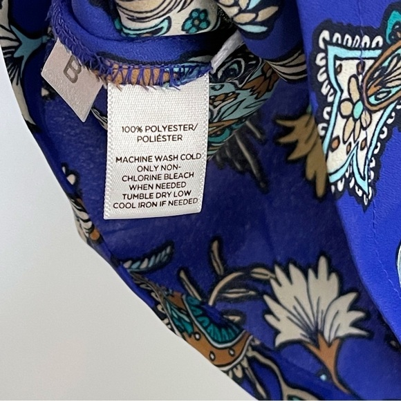 LOFT by ANN TAYLOR Women’s Petite Blue Paisley Halter Tank Top - Small Petite - Picture 7 of 11